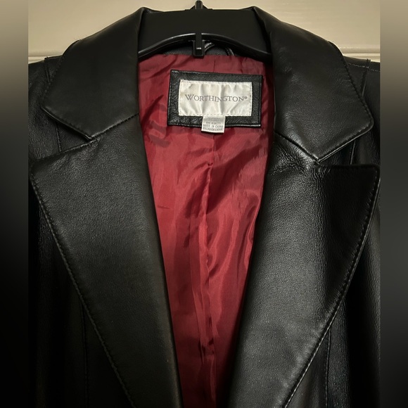 Worthington Black Jacket with Deep Red Lining - Picture 1 of 4